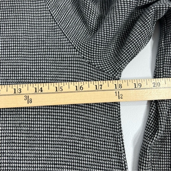 Lou & Grey Houndstooth Jersey Knit Dress Women's Small Long Sleeve Pencil Shift - Picture 6 of 8